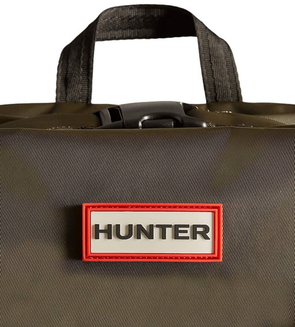 Hunter Unisex Nylon Pioneer Large Topclip Backpack – Dark Olive Green