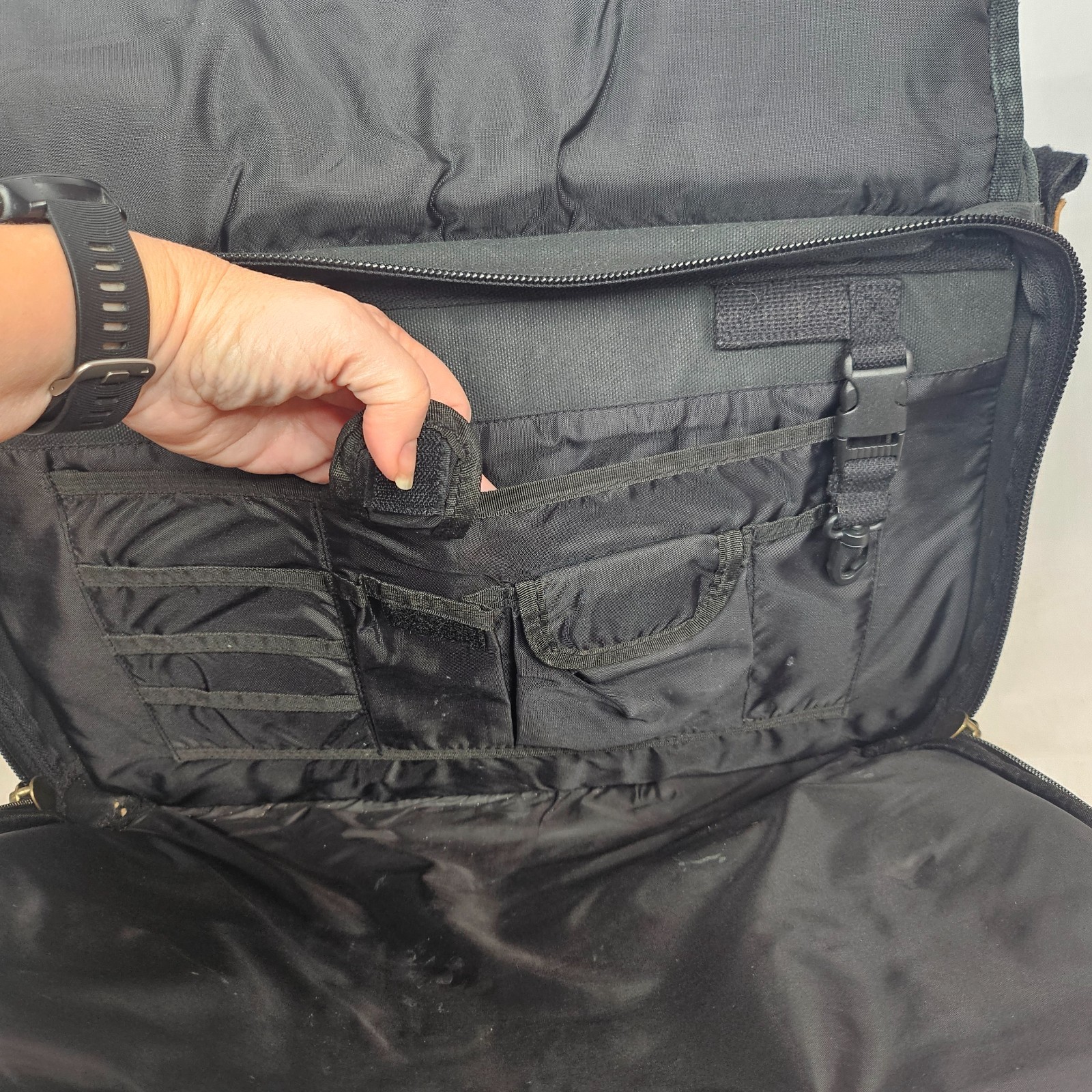 Cabela’s Canvas Messenger Bag | Hunting Gear Laptop Briefcase Black Leather Trim