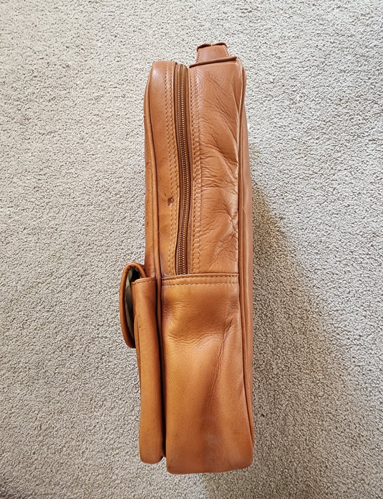 Claire Chase Leather Golf Shoe Bag Colombia Tan Style 808 READ