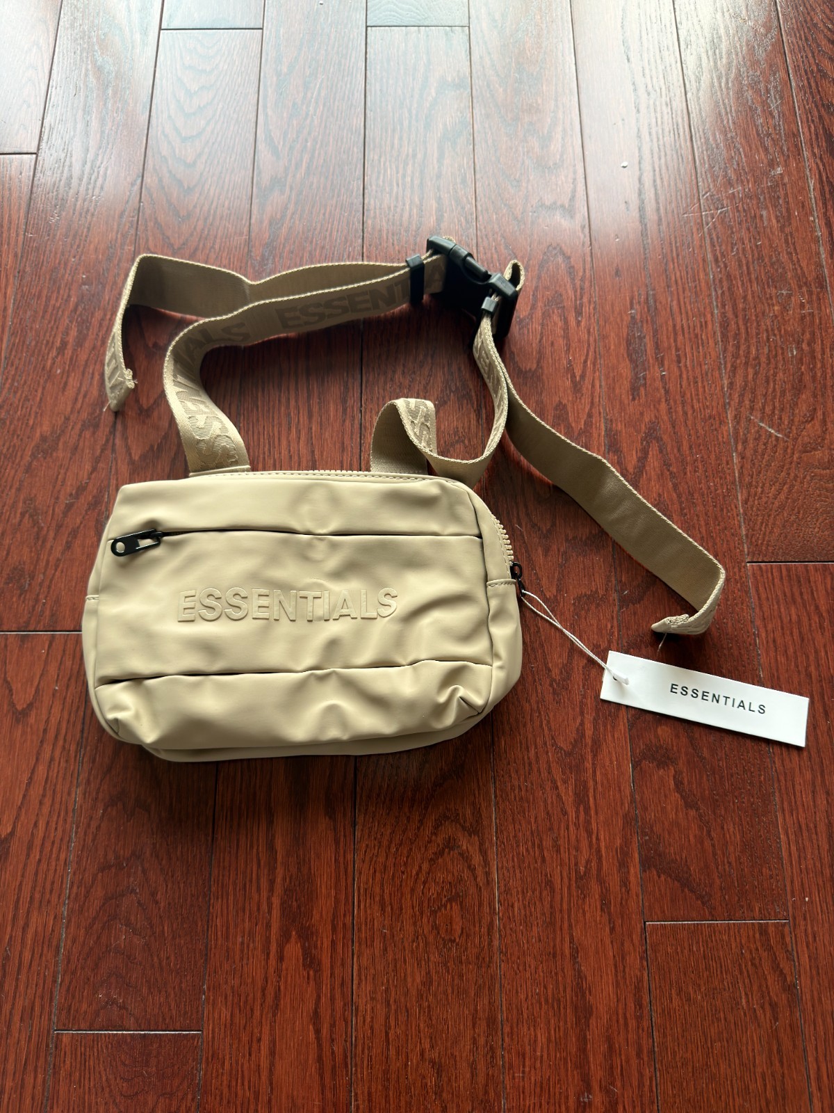Fear of God Essentials Crossbody Bag Tan Sand Nylon NWT Utility Sling