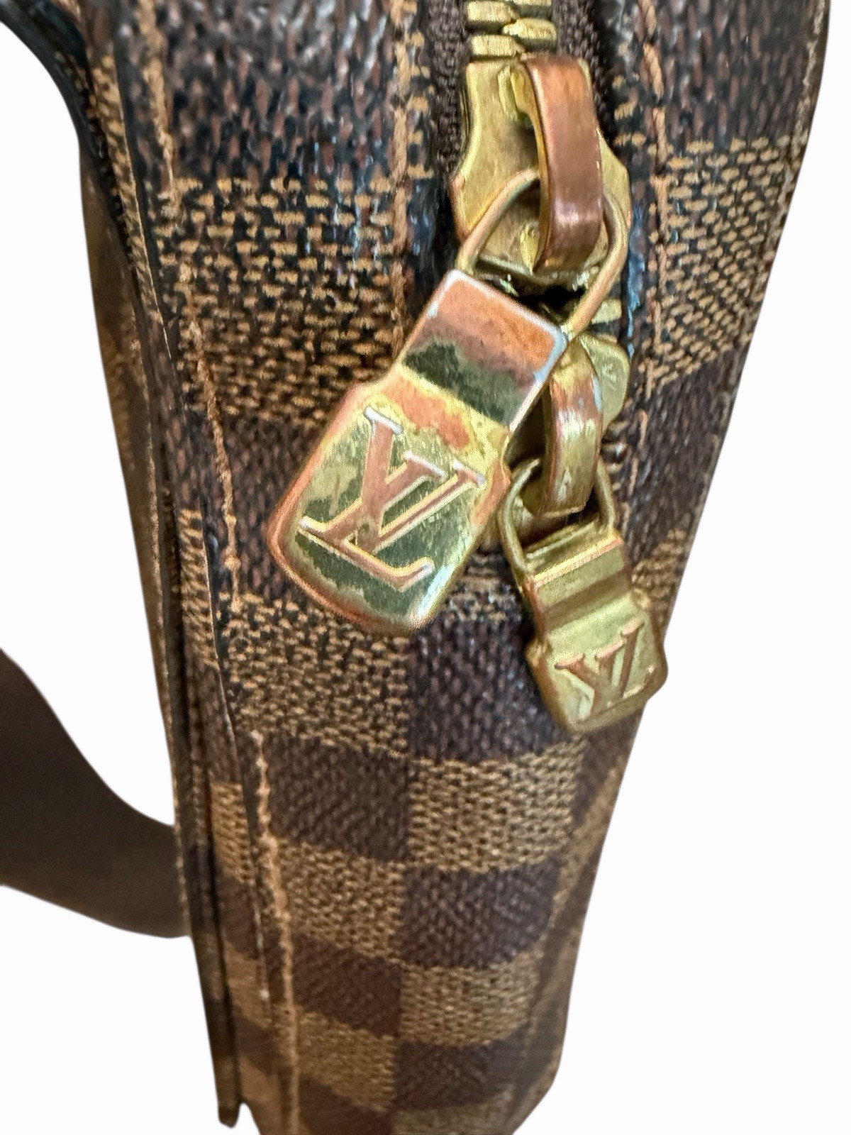 LOUIS VUITTON Damier Ebene Geronimos Shoulder Bag Authentic