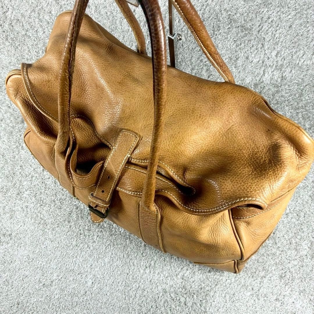 Paul Smith Vintage All Leather Boston Bag Brown Leather Tote 32cm x 50cm
