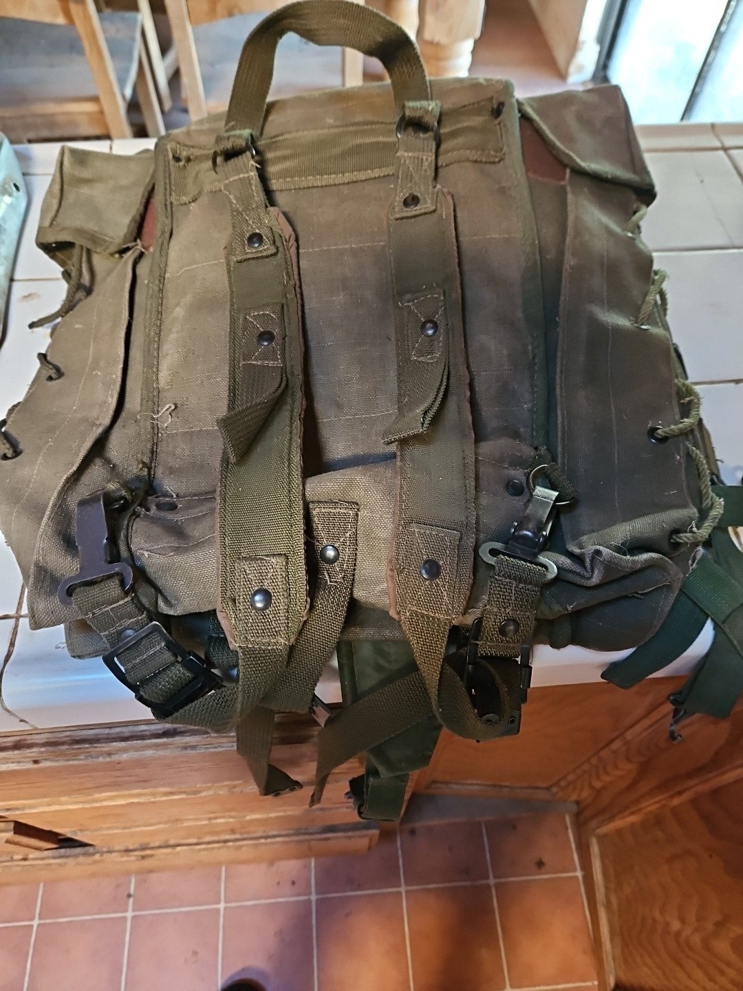 Vintage 1975 Authentic Italian Alpine Mountain Rucksack Backpack Military