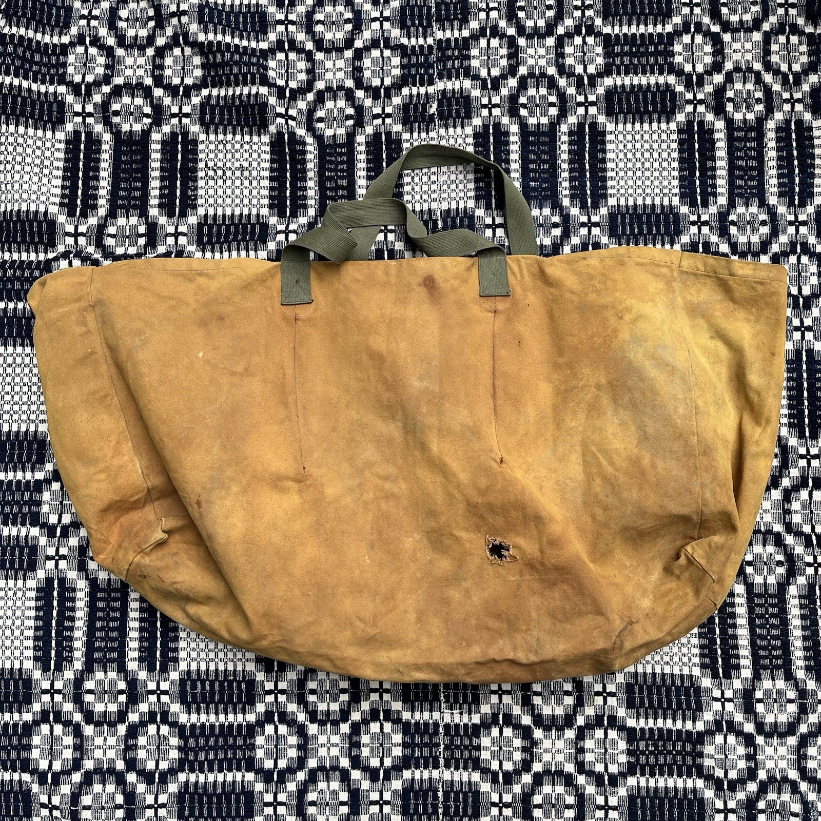 VTG 1960s L.L. Bean Duck Decoy Tote Bag Boat & Tote Canvas Made In USA