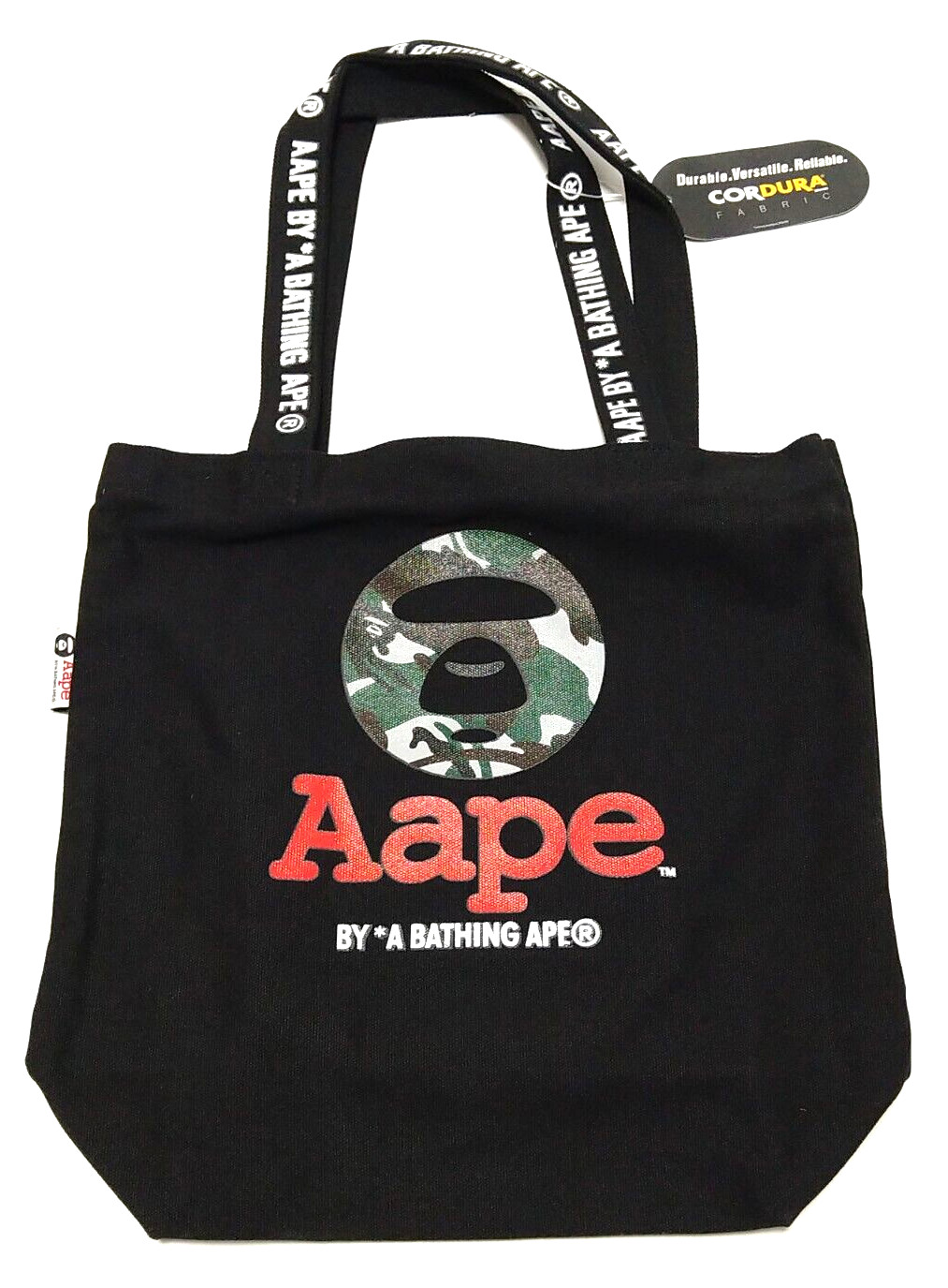 A BATHING APE Canvas Black Tote Bag Magazine Supplement BAPE