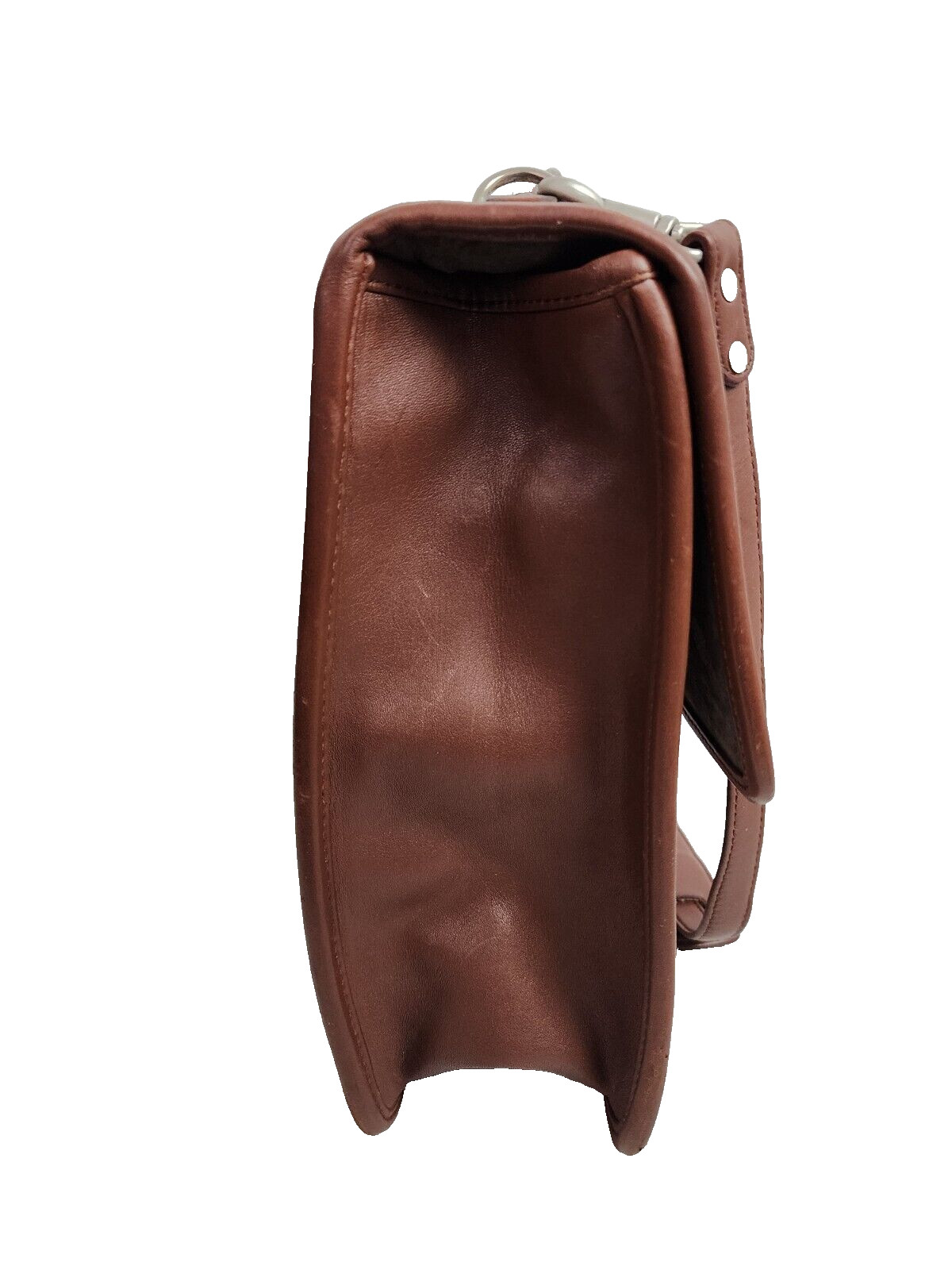 DeBon Saddle River Collection Leather Briefcase Messenger Bag With Number Lock