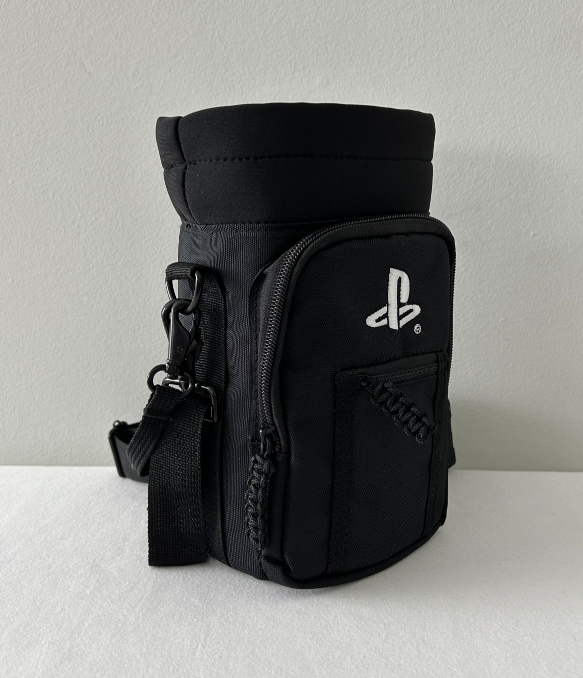 Sony Playstation 5 Insulated Water Bottle Bag Black Handle & Strap Holiday Promo