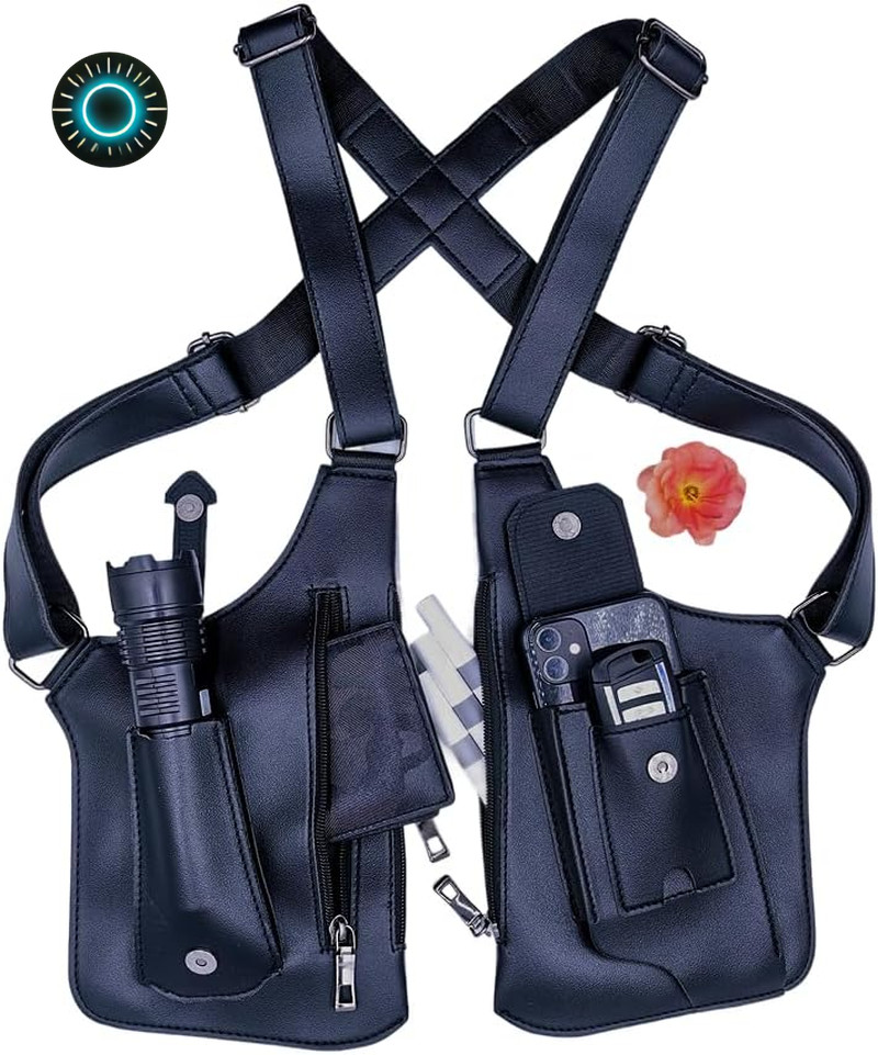 Underarm Anti-Theft Bag Hidden Shoulder Holster Double Storage Pouch Phone Wa