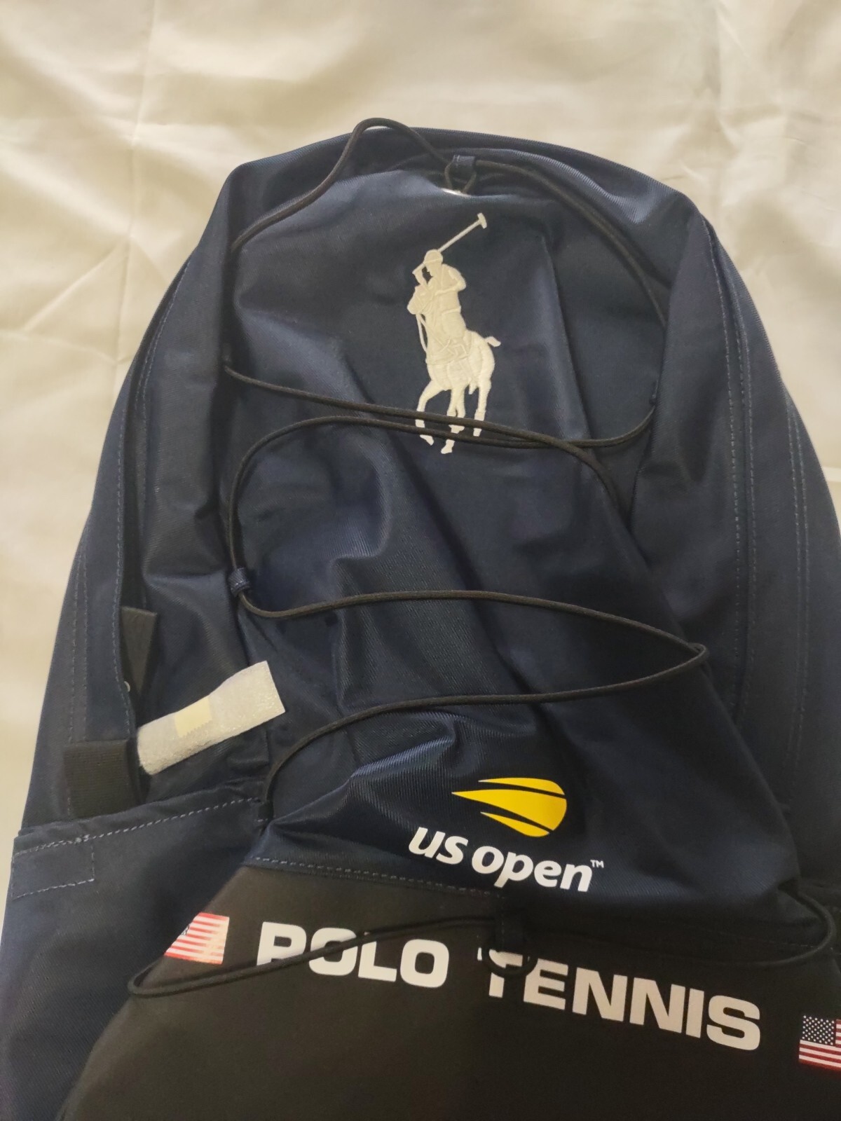 Ralph Lauren Rare US Open Tennis Embroidered Big Pony Navy Blue Backpack New