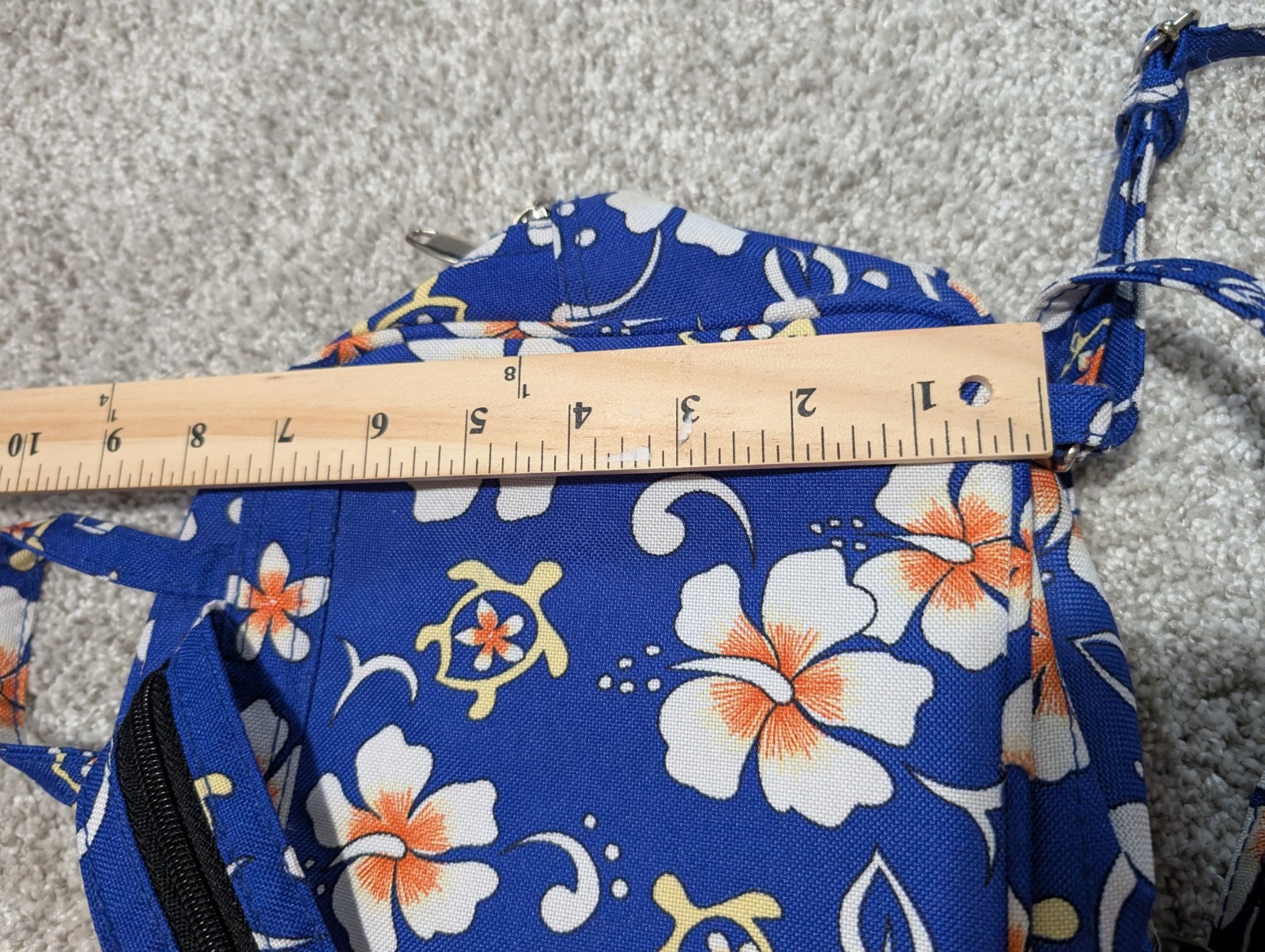 Mini Floral Flower Backpack Hawaiian Print Travel Shopping Hiking Bag