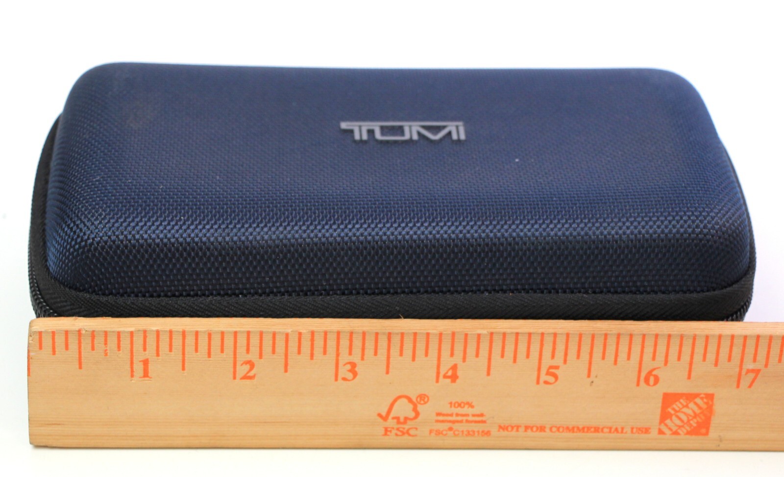 Tumi For Delta BLUE HARD SHELL ZIP AROUND CASE TOILETRY TRAVEL BAG EMPTY