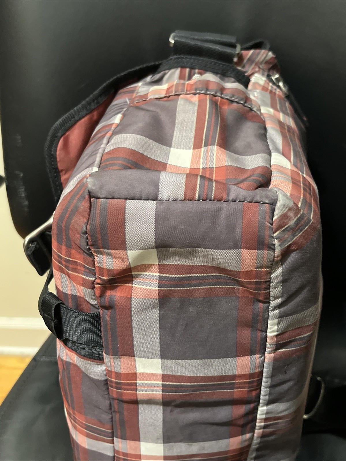 Tumi T-Tech Plaid Nylon Messenger Bag Laptop Bag – Rare!