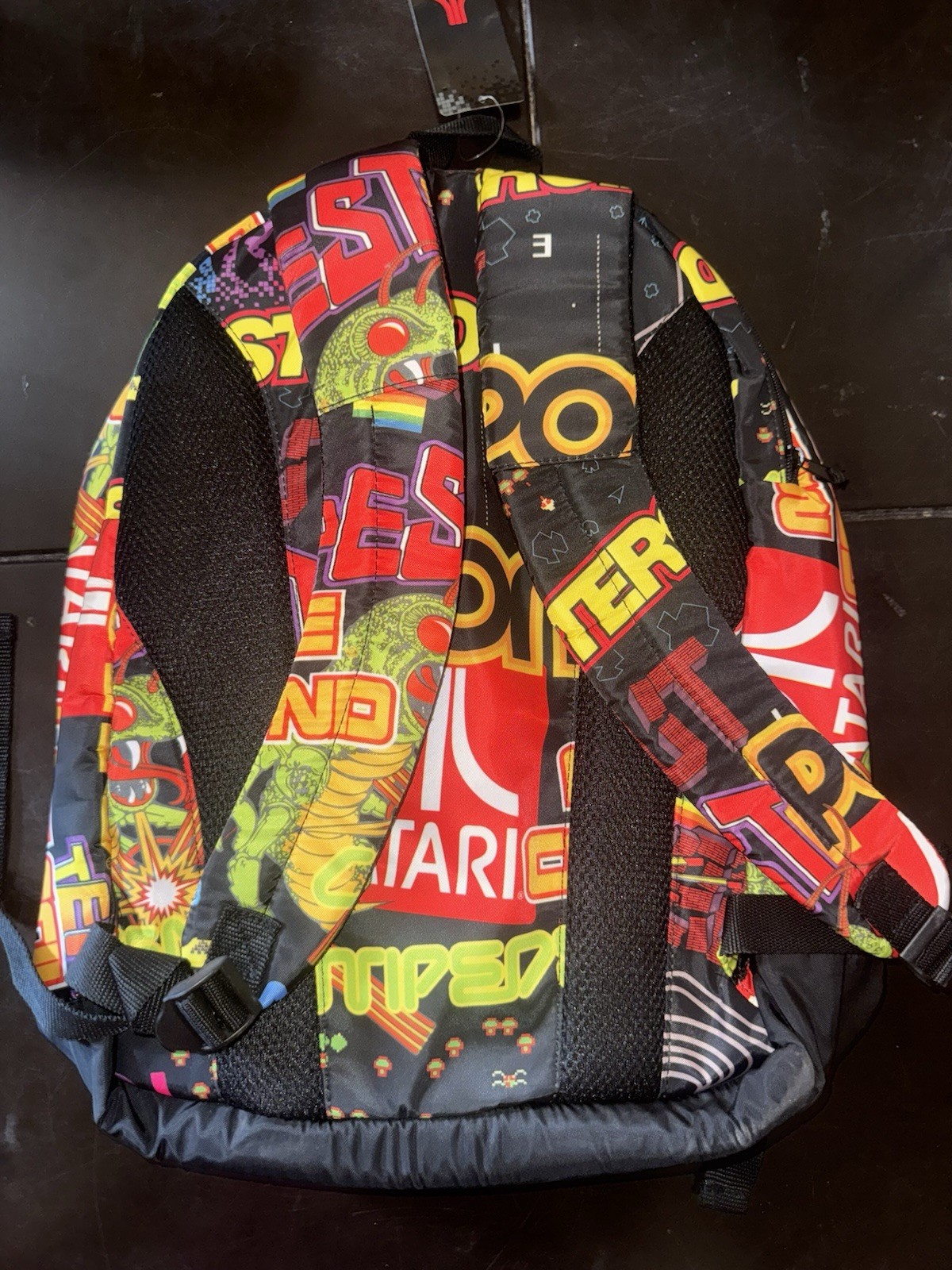 Atari All Over Print Backpack Book Bag Centipede Asteroids Missile Command Pong