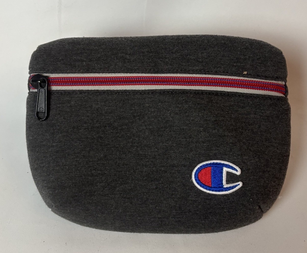 Champion Attribute Gray Belt Bag Crossbody Fanny Pack Unisex Adjustable Strap