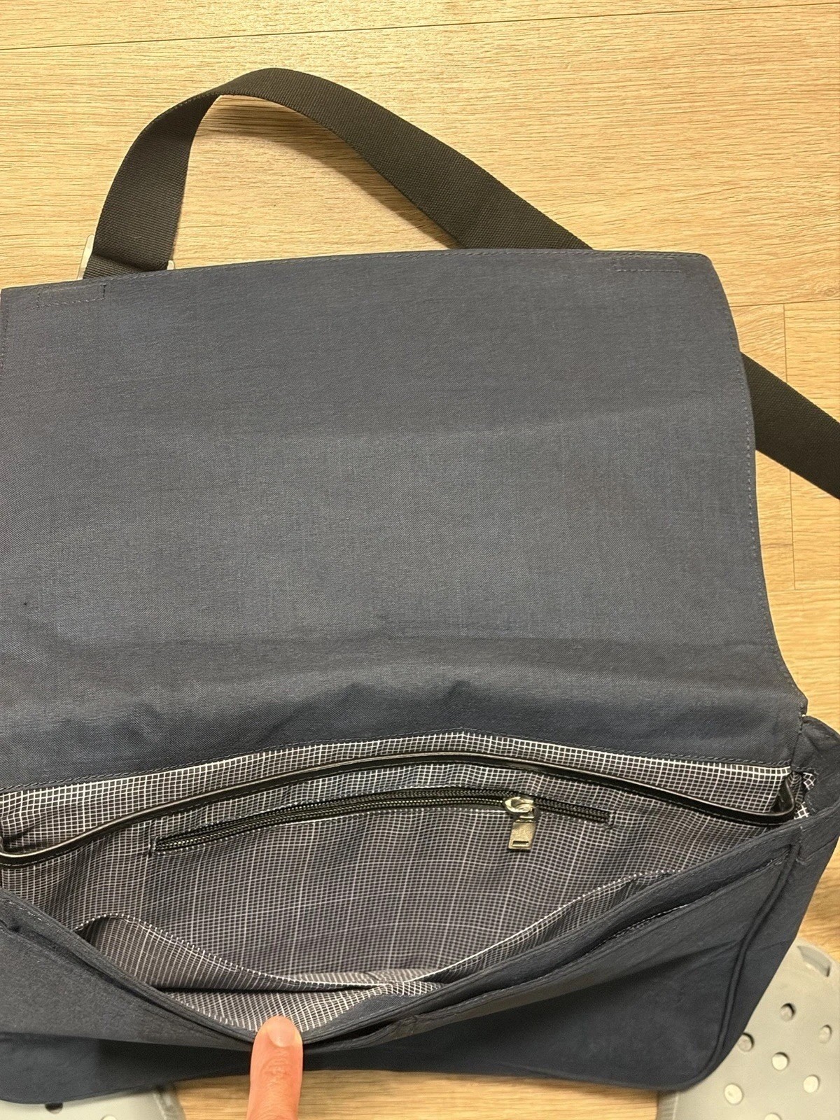 Jack Spade Navy Canvas Messenger Bag