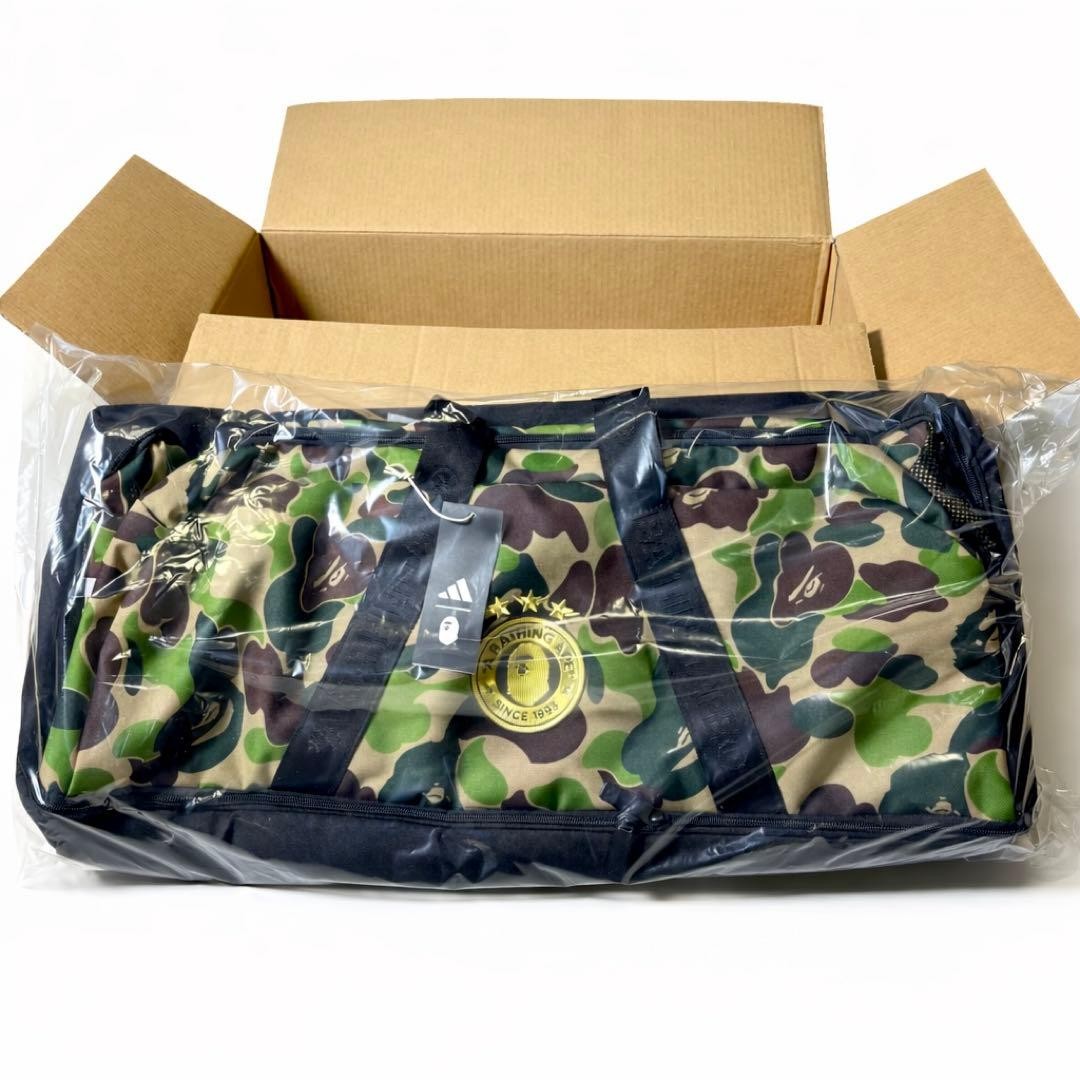 A BATHING APE BAPE Adidas Duffle Bag NS 58x30x29cm CREGRN New