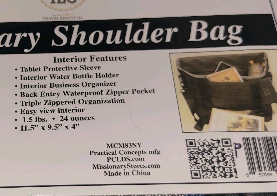ILC Official Mission Qualified Missionary Shoulder Bag Generation 3 NWT
