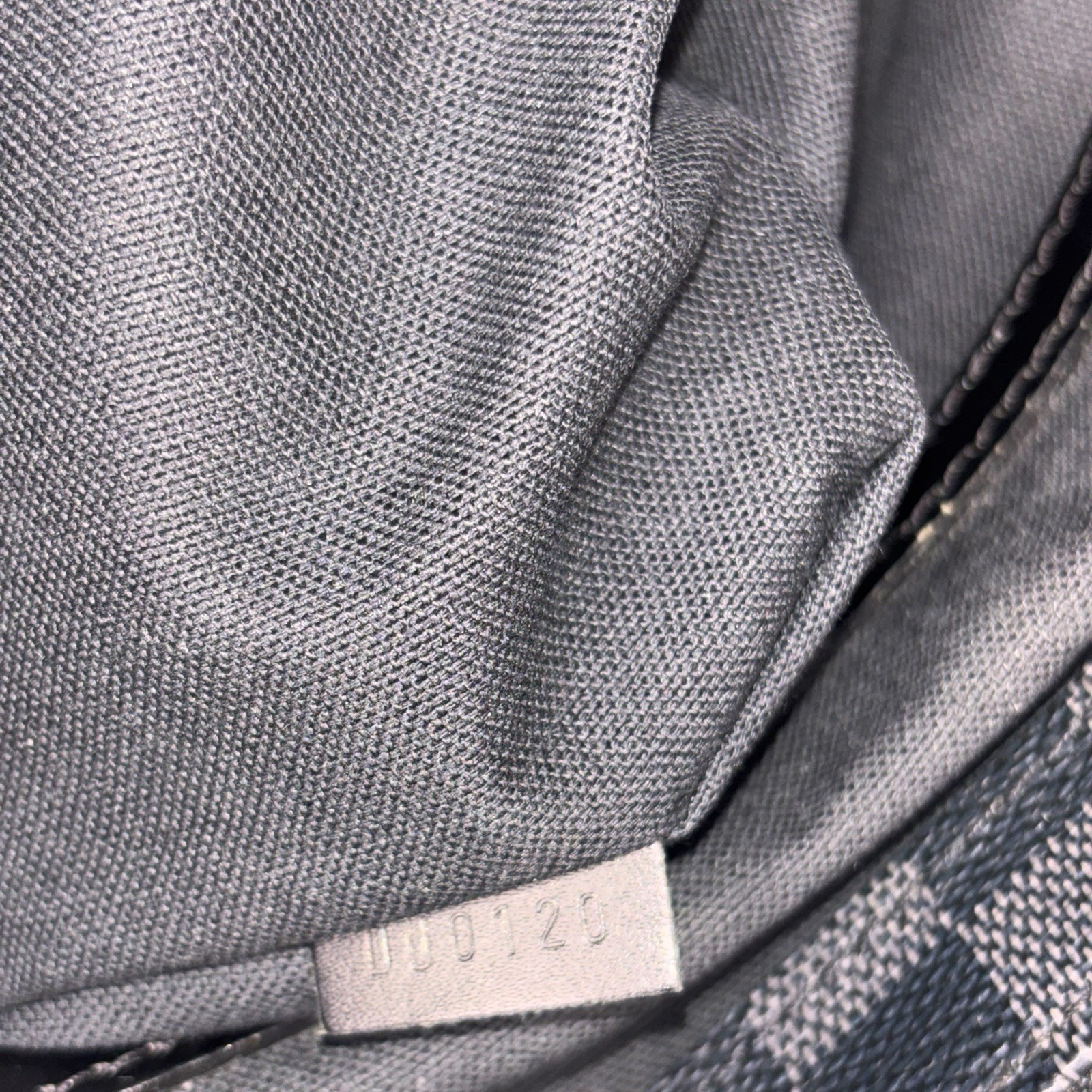 Louis Vuitton Tadao Tote PM Black Leather Damier Graphite