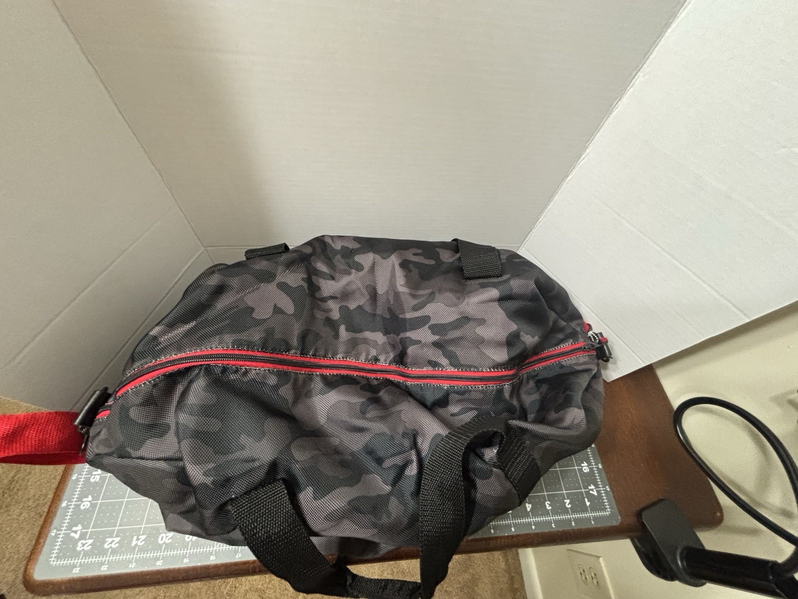 Polo Ralph Lauren Duffle Bag Black Gray Camo Red Pony Travel Gym Overnight Bag
