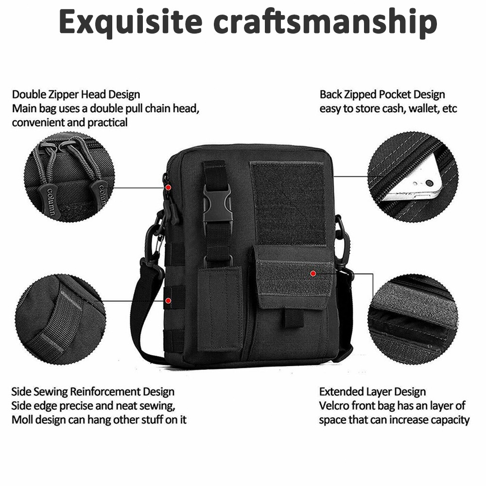 Small Canvas Messenger Bags Classic Vintage Shoulder Bags for Work School Travel