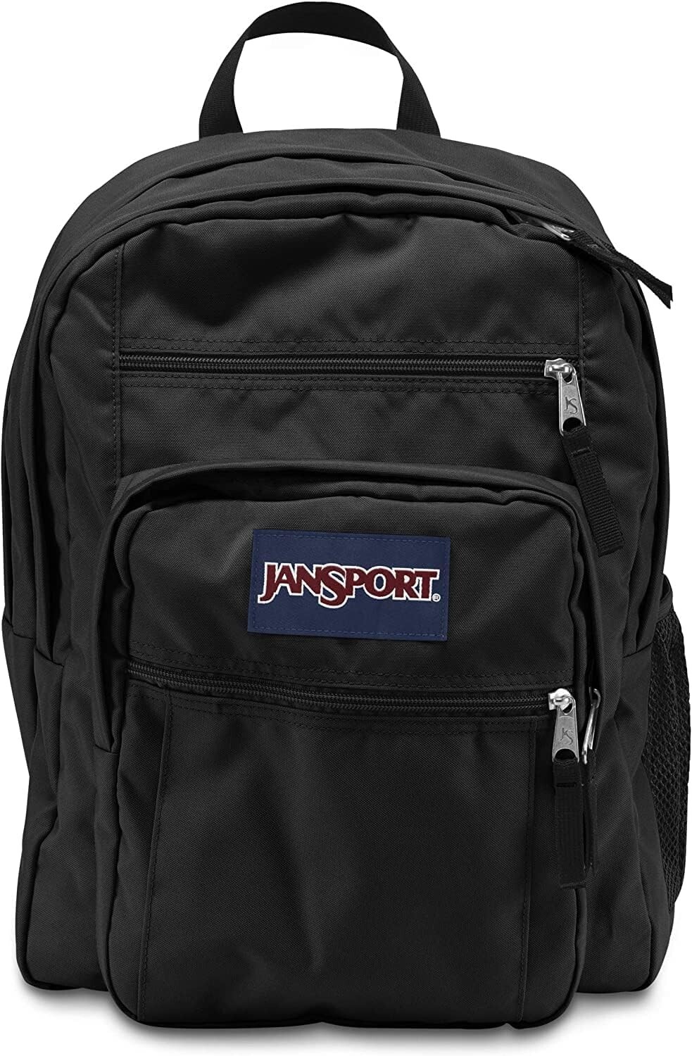 JanSport Big Student Backpack Ergonomic Shoulder Straps 5-Compartments, Black