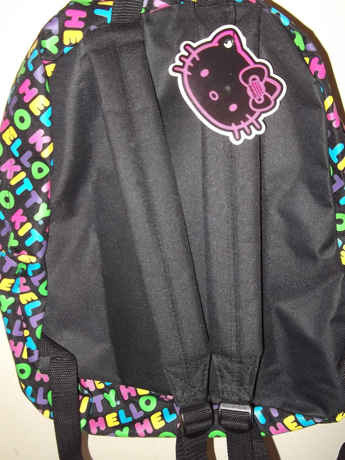 New HELLO KITTY Kid’s Backpack 15 x 12 x 5″ Pink Bow Plush Pocket LOUNGEFLY