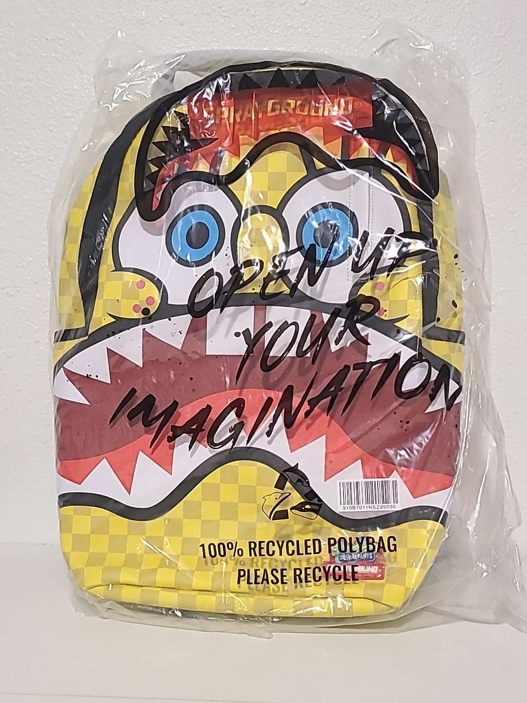 Sprayground x Spongebob Square Check Flex Backpack BRAND NEW