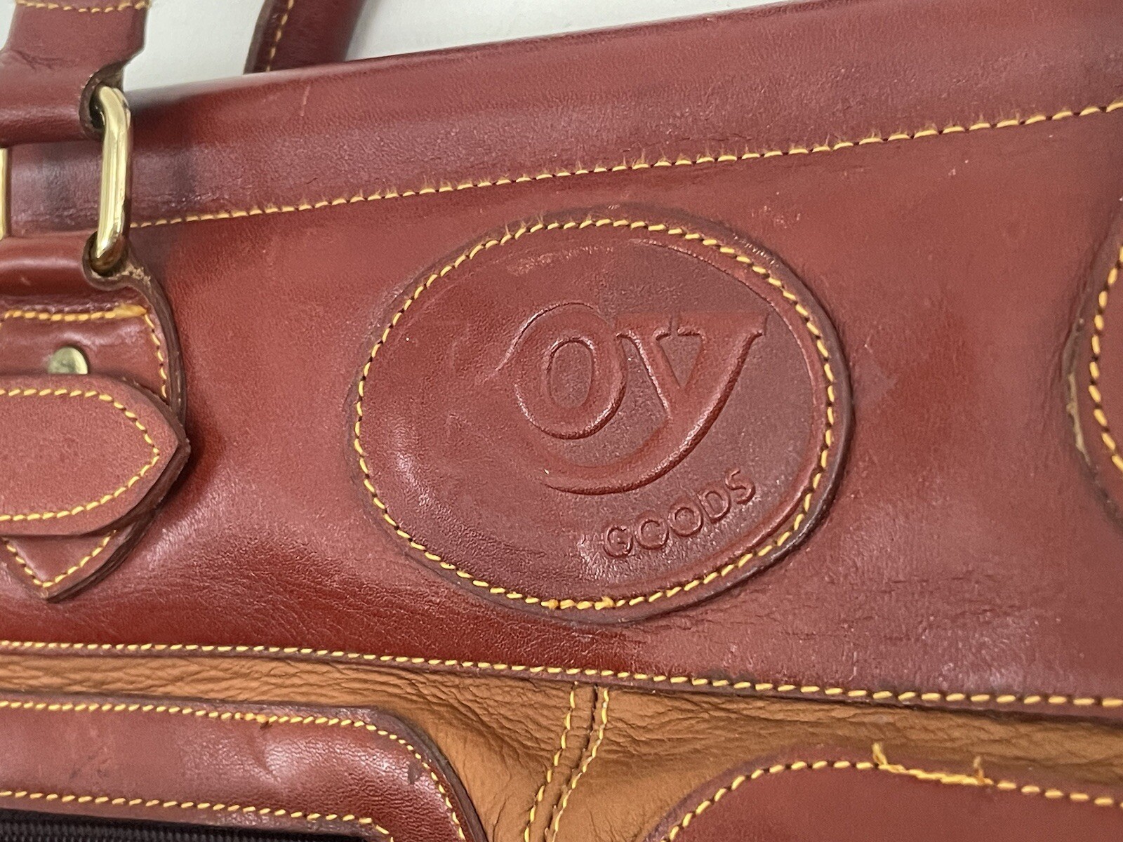 VTG ‘Old Leather’ KOY LEATHER GOODS STRINGER BAG Messenger Briefcase Laptop Case