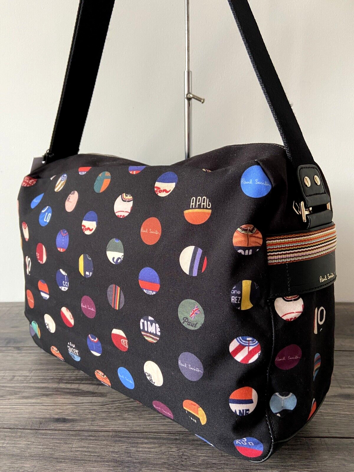 PAUL SMITH CYCLING JERSEYS SPOT PRINT FOLIO MESSENGER BAG RETAIL BNWT