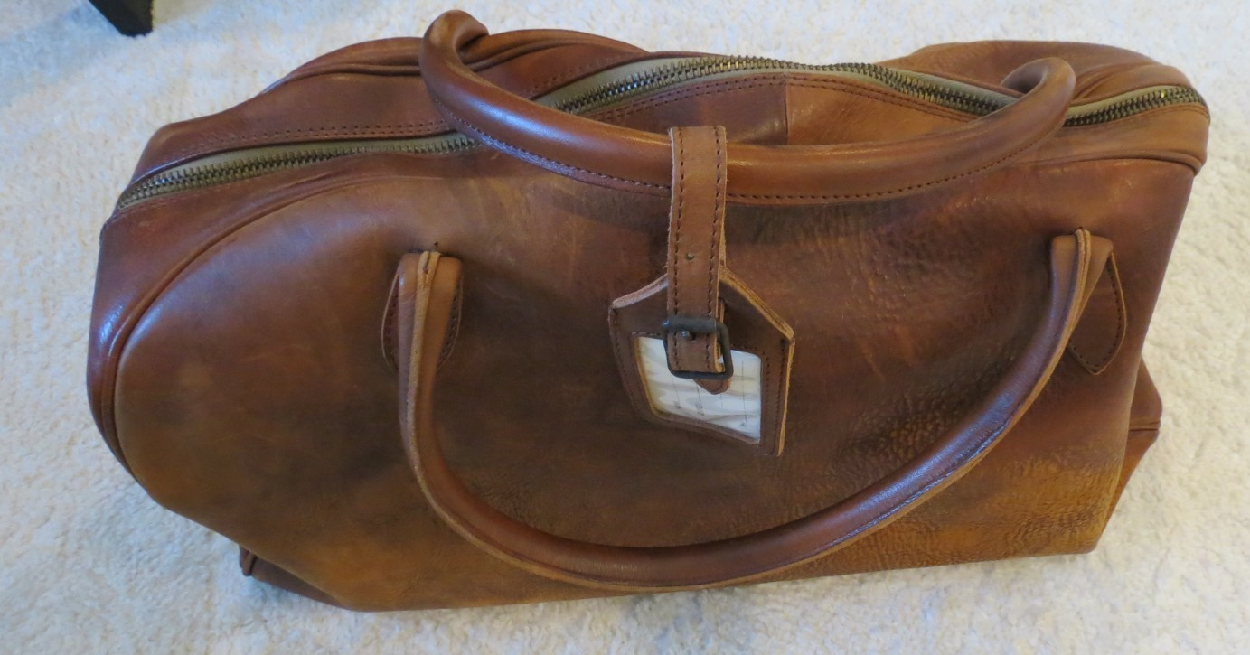 RRL & CO DISTRESSED LEATHER DUFFEL BAG MADE IN ITALY RALPH LAUREN