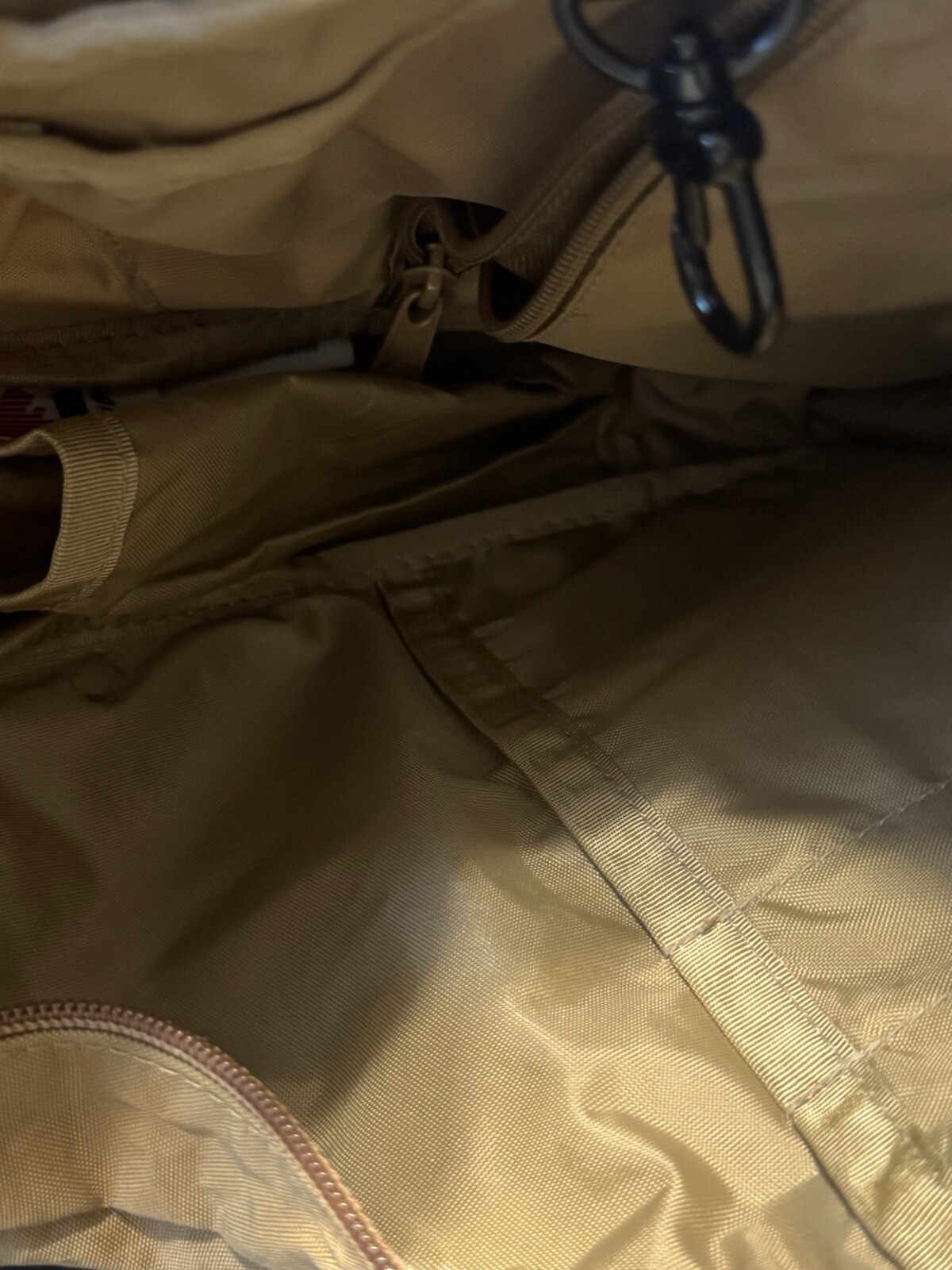 VTG Ameribag Healthy Back Bag Crossbody Sling Backpack Tan/Brown Nylon