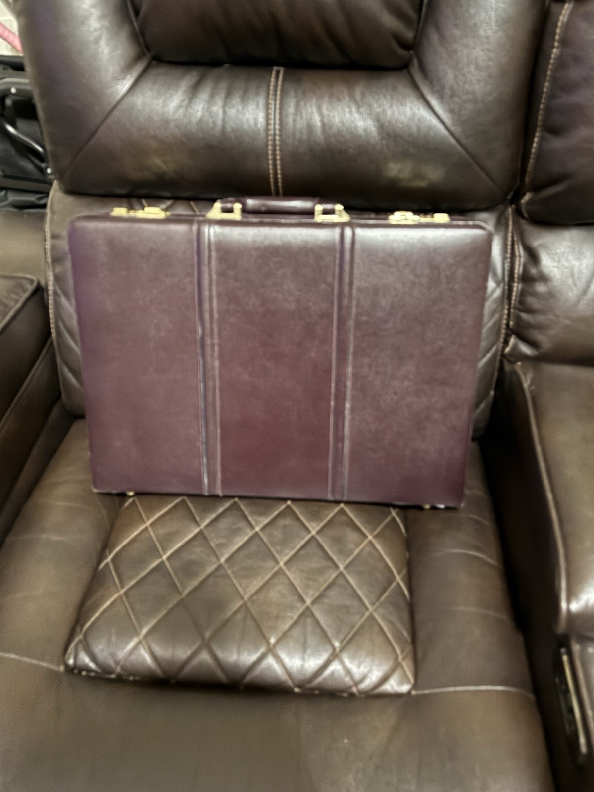 Vintage 80’s 90’s MacGregor Kmart Dual Opening Bonded Leather Attaché Briefcase
