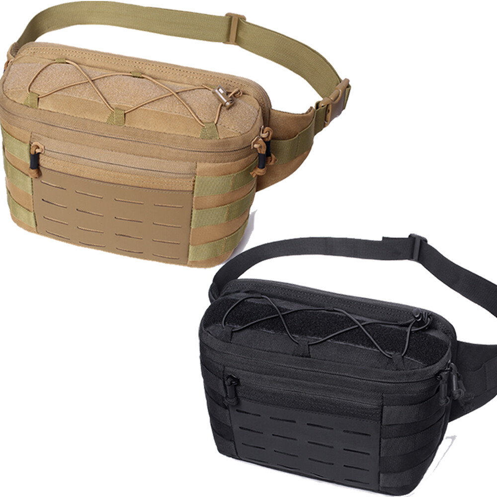 Men Tactical Waist Pack Multifunctional Waterproof Chest Bags for Outdoor Sports