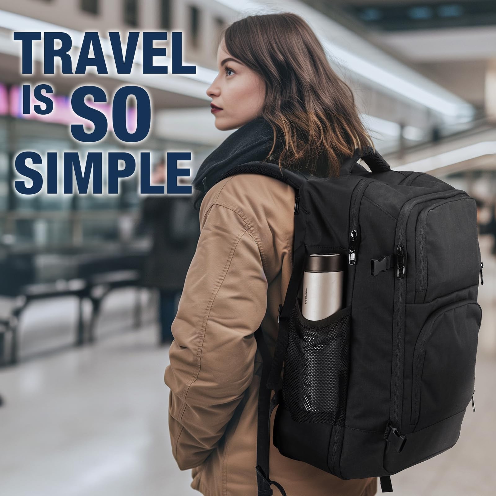 Dinictis Travel Backpack Carry on Flight Approved, Backpack Suitcase for Trav…