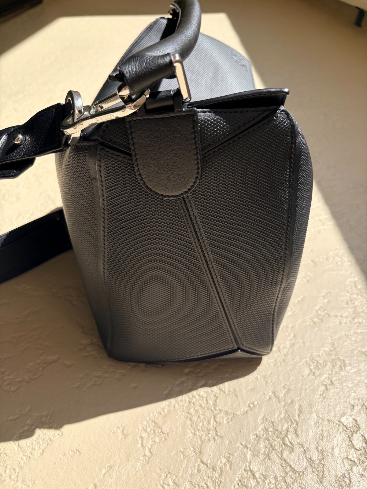 Loewe Puzzle Large Men’s Black leather bag