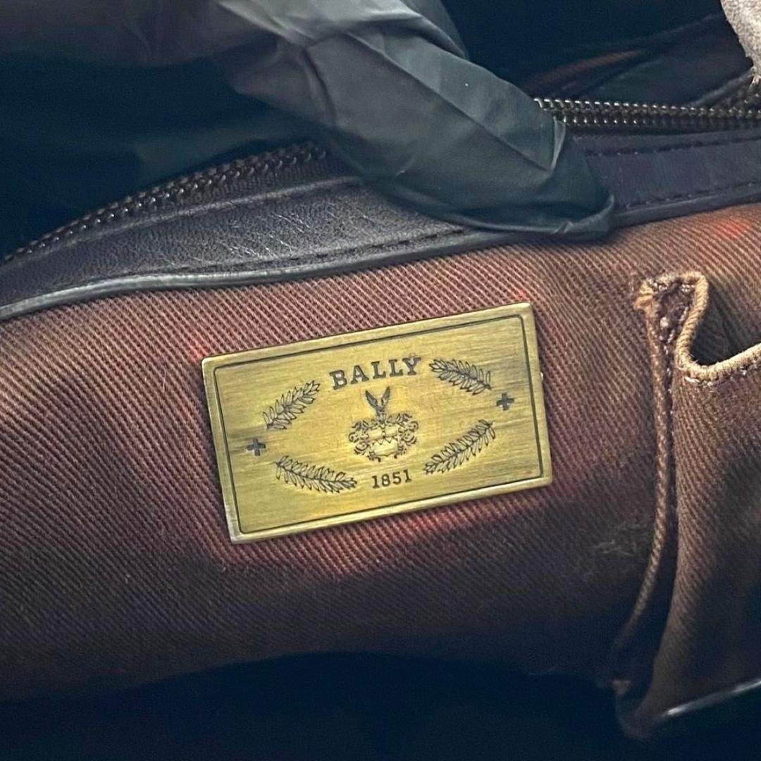 BALLY Shoulder Bag Trainspotting Leather Dark Brown Vintage 25.5×26.5x12cm