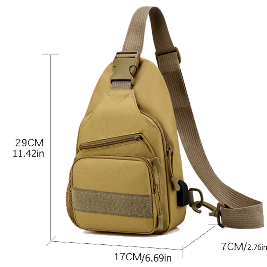 Mens Backpack Tactical Sling Shoulder Bag Molle Travel Chest Pack Outdoor Hiking