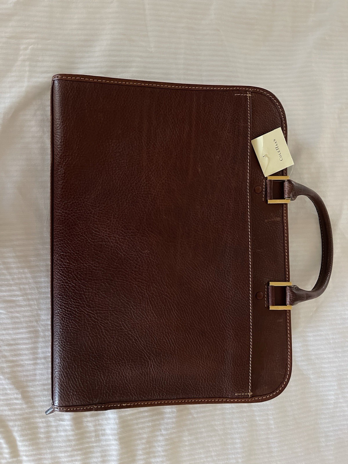 Cole Haan Collection Special Edition Drop Handle Laptop Clutch,saddle Tan, Mens