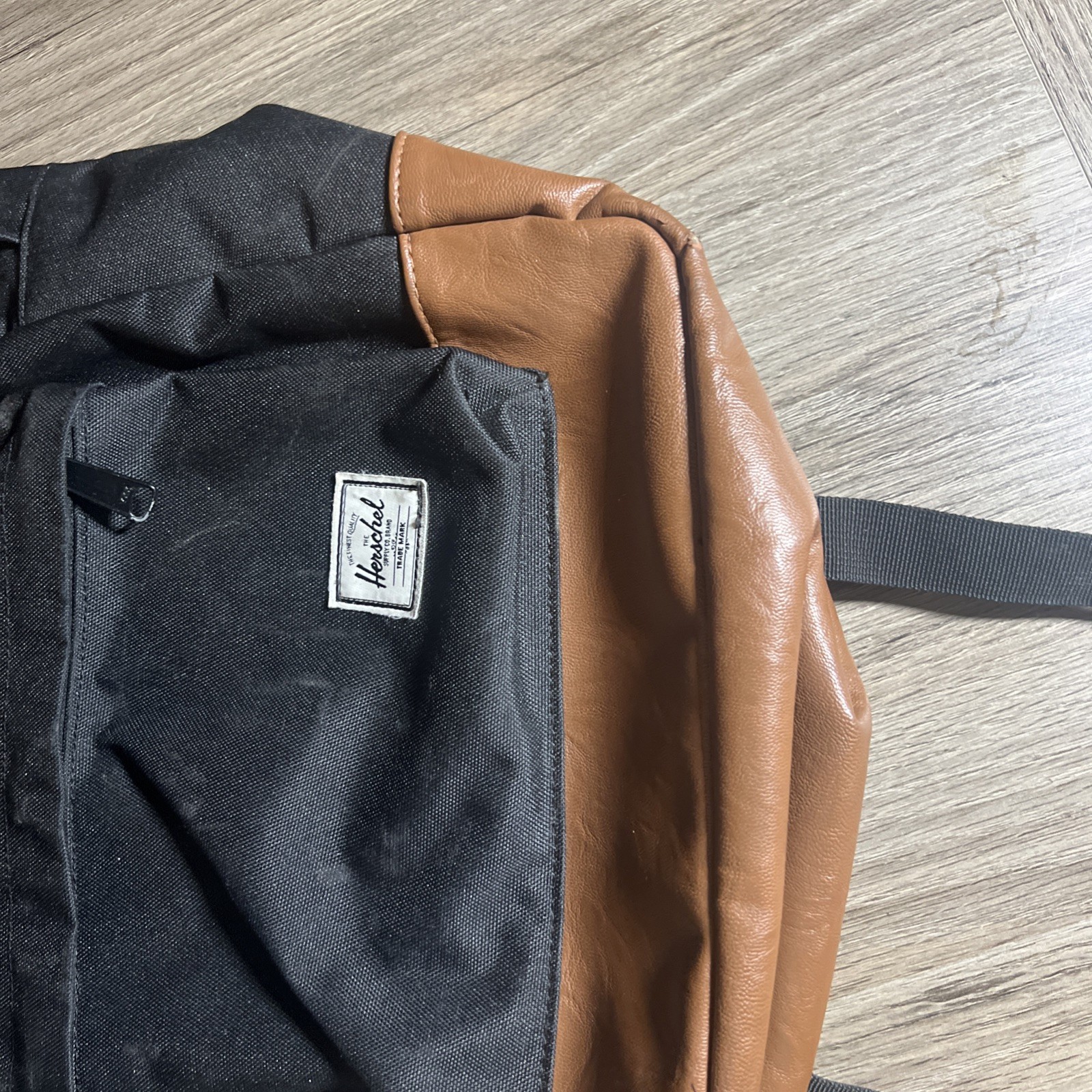 Herschel Heritage Backpack Synthetic Leather Black/Tan One Size