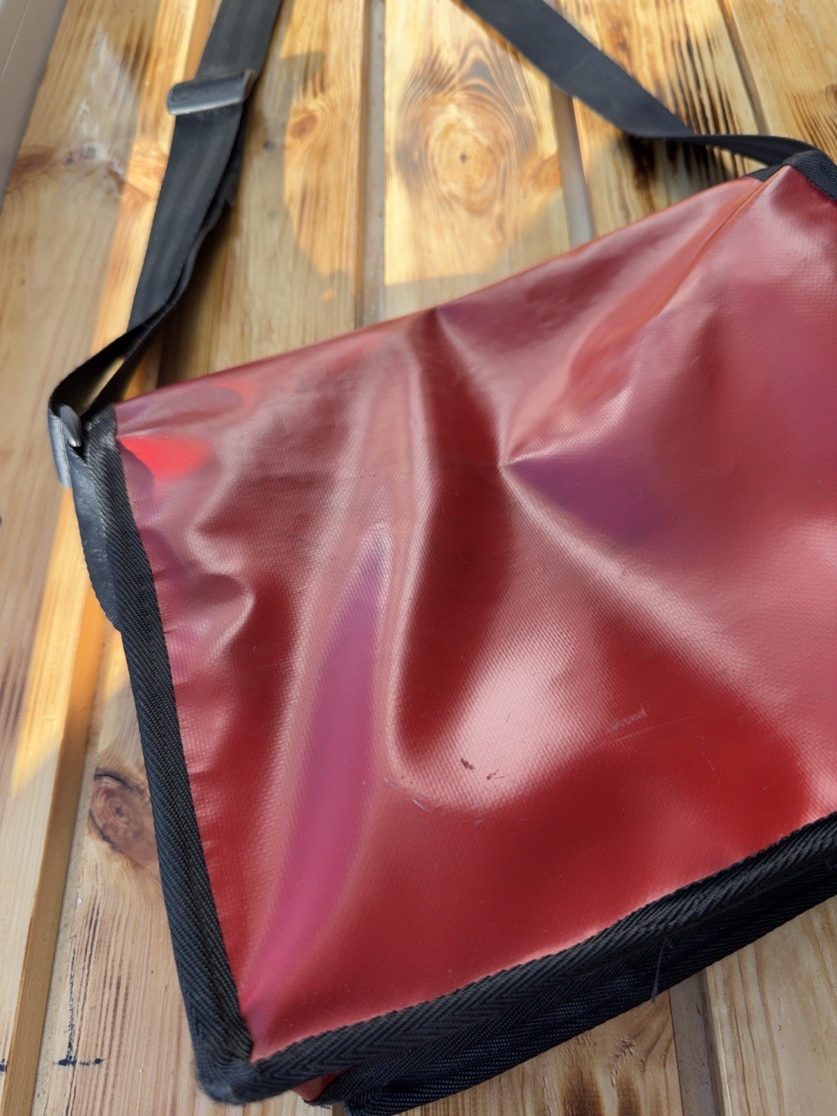 Vintage 00s Y2K Freitag Style Upcycled Tarp Messenger Bag Retro ECO 🌱