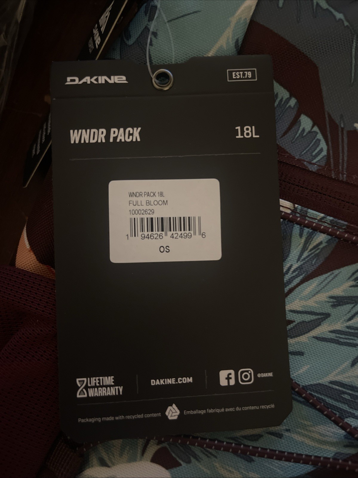 New – Dakine – Wndr Pack – 18L Backpack – Full Bloom Print