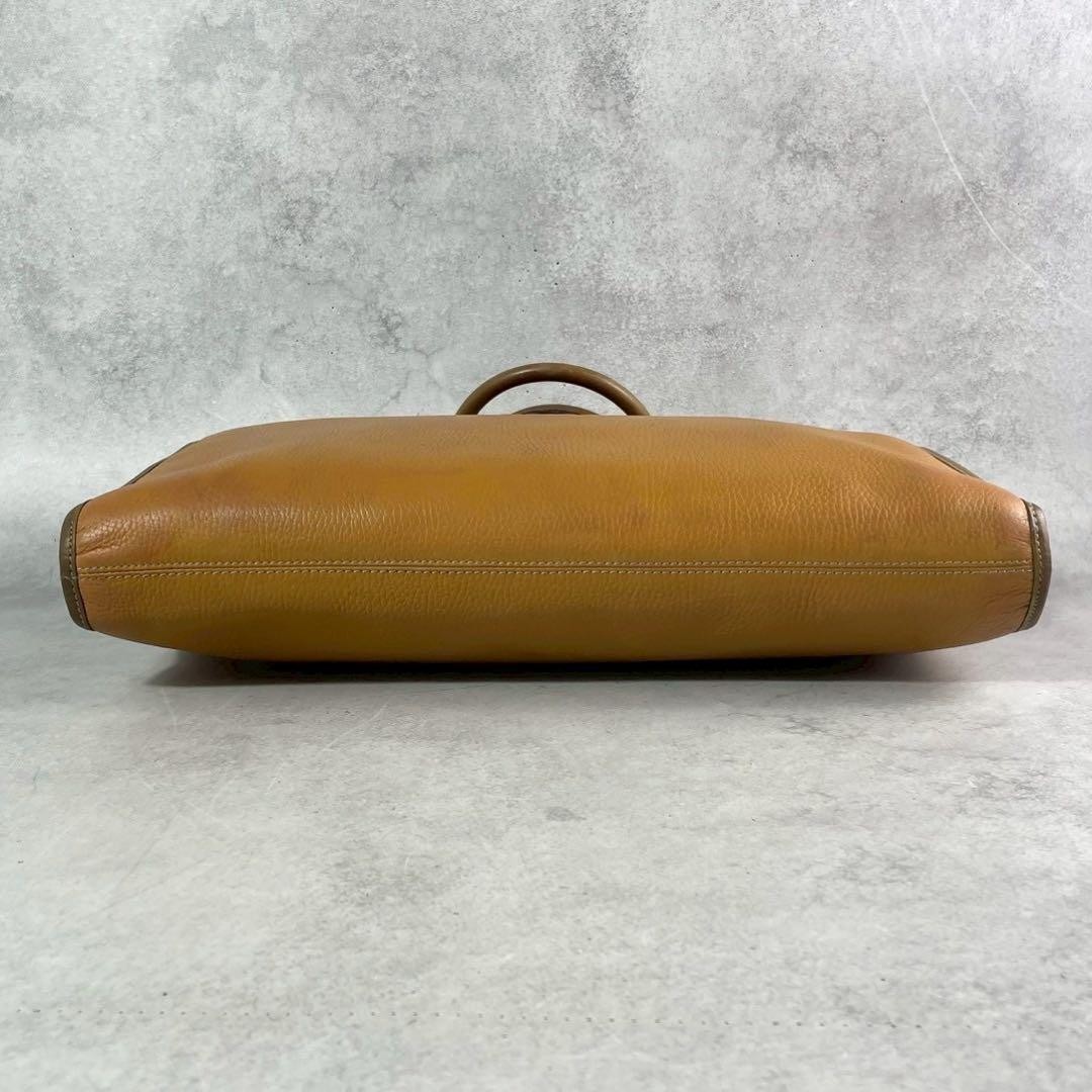 Loewe Vintage Anagram Leather Briefcase Camel Gold Hardware Made In Spain
