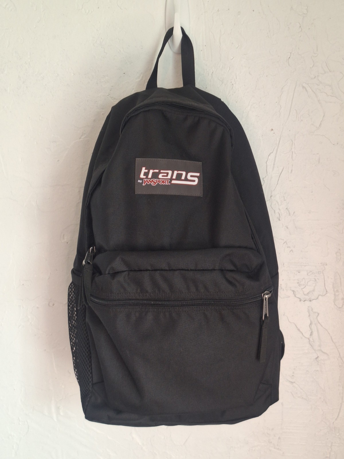 Trans By Jansport Backpack Black Multi Zip Bookbag School Sport Travel Bag NWOT