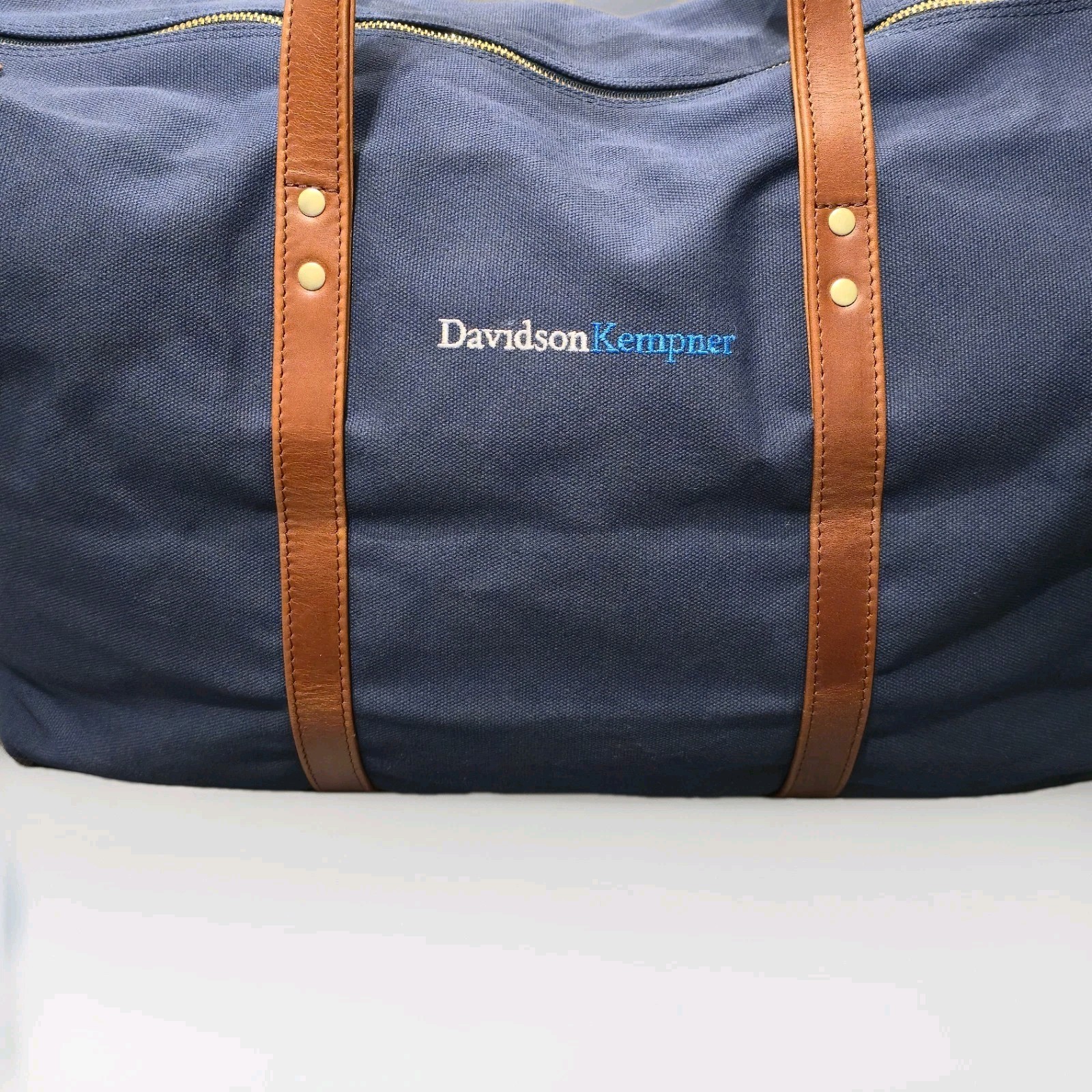 Peter Millar Crown Duffle Bag Blue Canvas Weekender Adventurer Travel 21x13x9