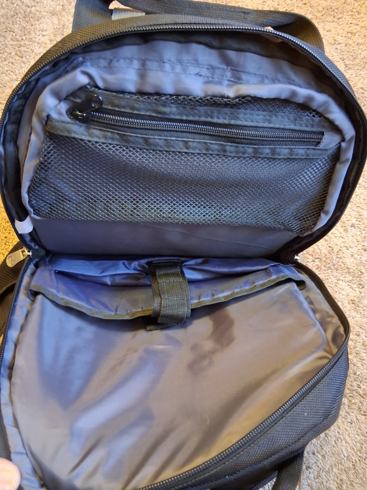 CLA 17″ Backpack Bookbag Cable Handle Laptop Sleeve Padded Multi-Pockets Black