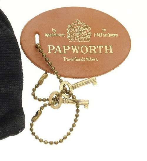 PAPWORTH Bridle Leather Briefcase Light Brown Made in England w/ 2 Keys