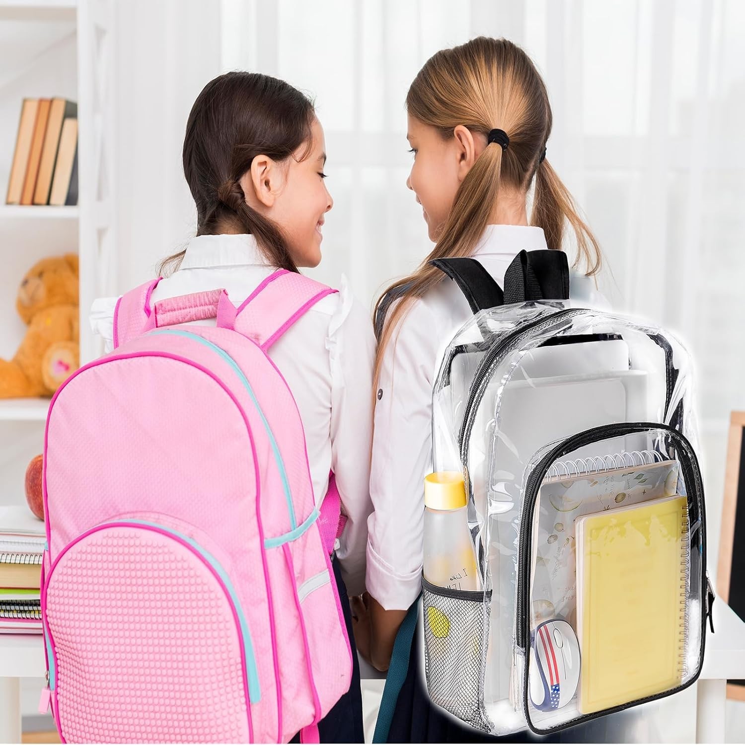 Clear Backpack Heavy Duty Transparent Bookbag for School Work Concert