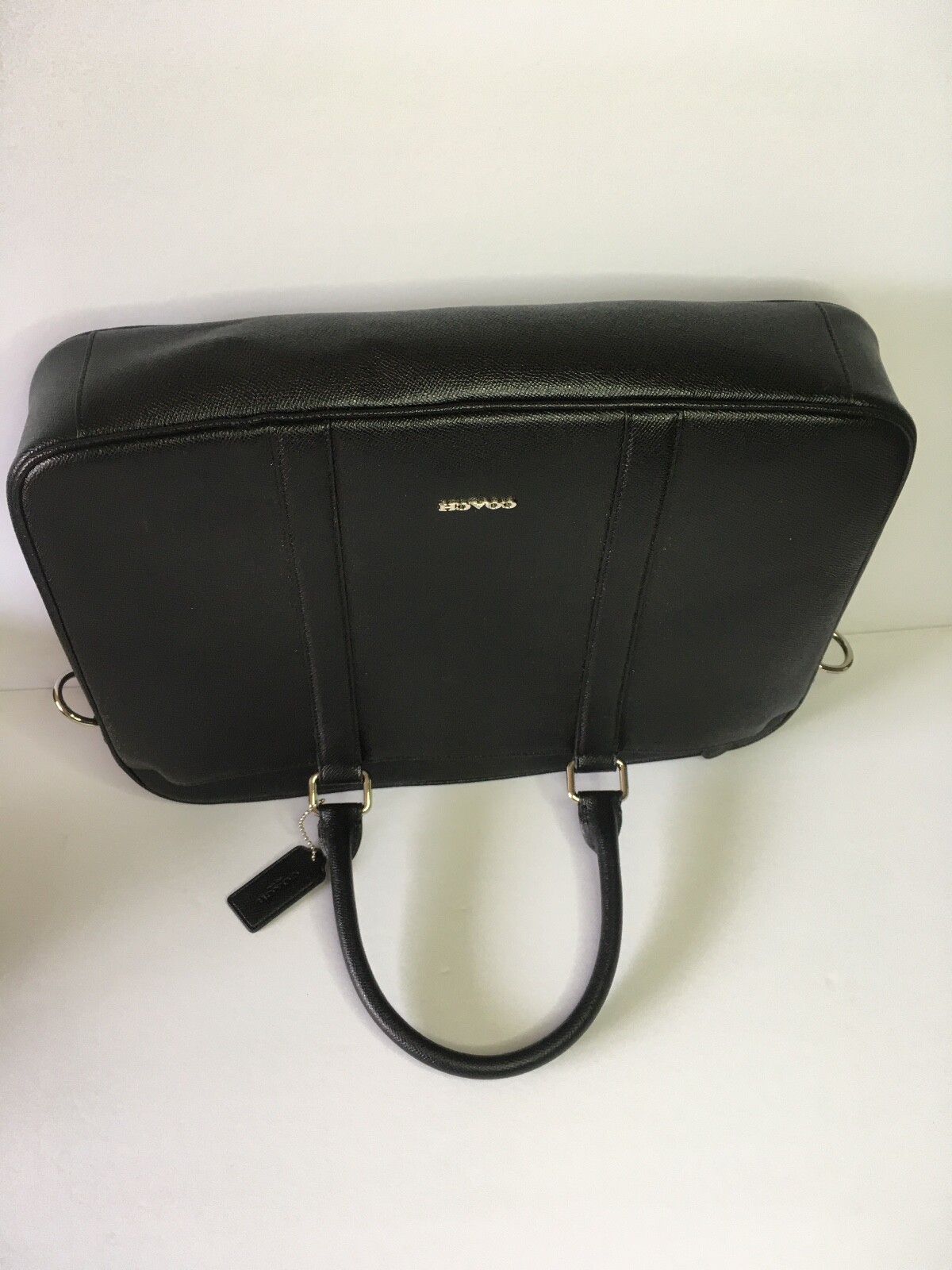 Coach Metropolitan Black Slim Briefcase Handbag Leather Laptop Bag