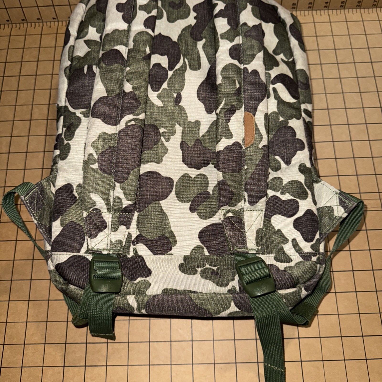 Herschel Supply Co Camo Backpack 15” Canvas Army Green School Laptop Utility Bag