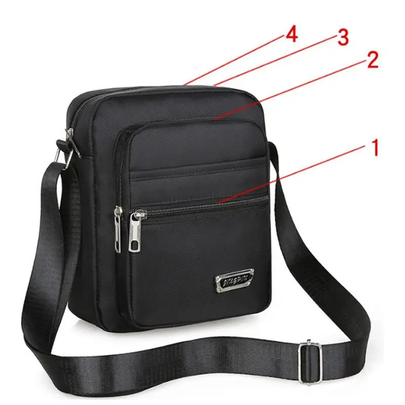 Men’s Nylon Shoulder Bag Business Leisure Large Capacity Portable Handbag Multi